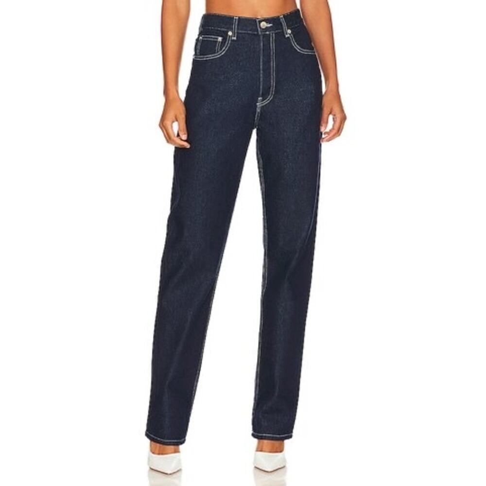 EB Denim High Rise Straight Jeans in Midnight 28”